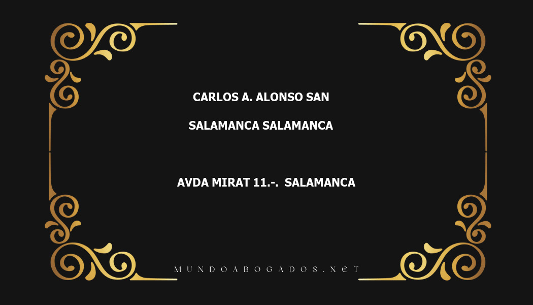 abogado Carlos A. Alonso San en la localidad de Salamanca