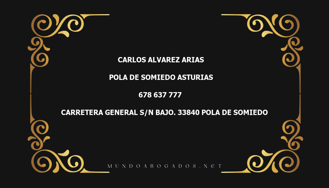 abogado Carlos Alvarez Arias en la localidad de Pola de Somiedo