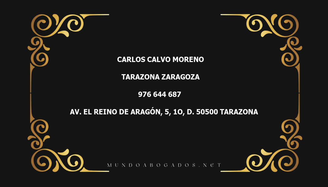 abogado Carlos Calvo Moreno en la localidad de Tarazona