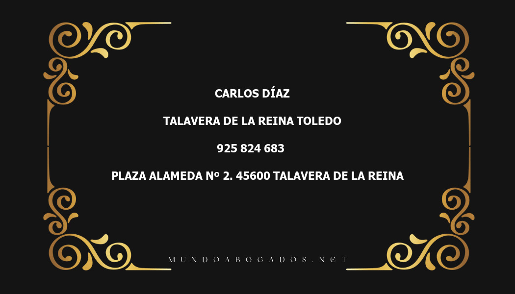 abogado Carlos Díaz en la localidad de Talavera de la Reina