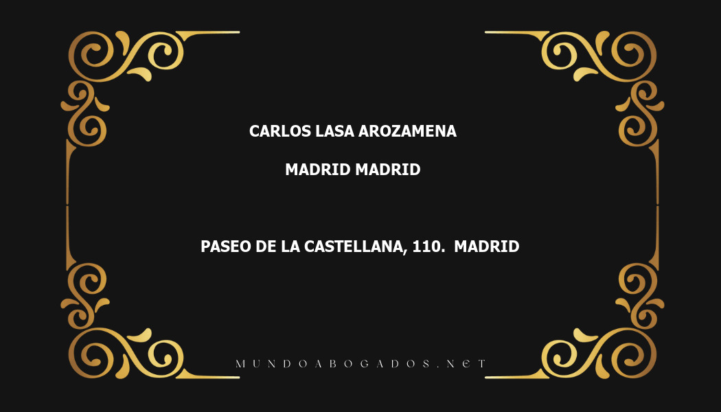 abogado Carlos Lasa Arozamena en la localidad de Madrid