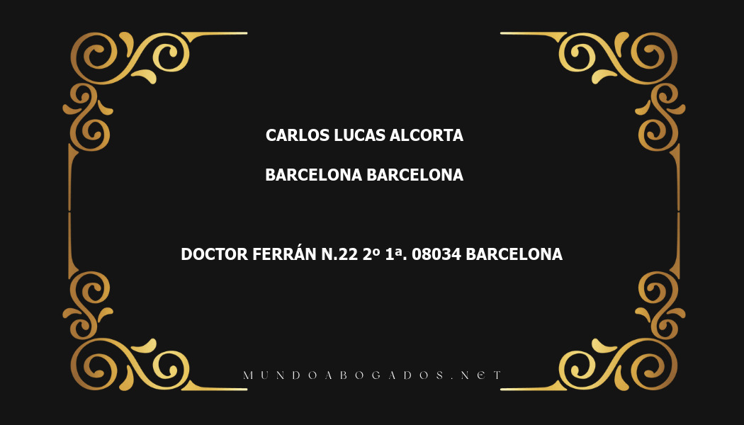 abogado Carlos Lucas Alcorta en la localidad de Barcelona