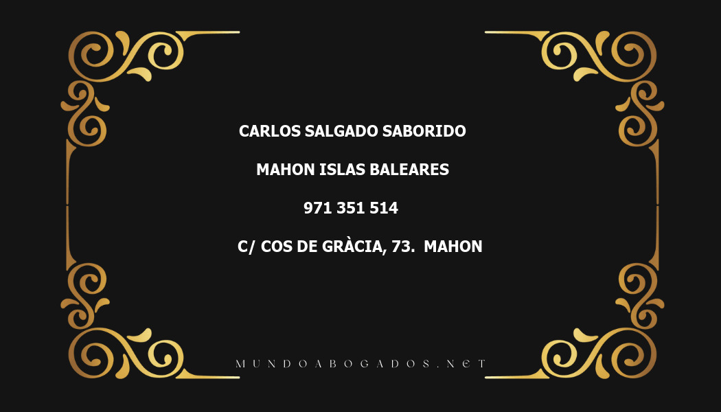 abogado Carlos Salgado Saborido en la localidad de Mahon