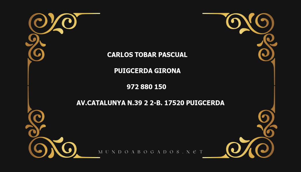 abogado Carlos Tobar Pascual en la localidad de Puigcerda