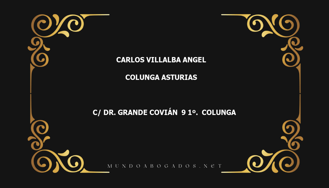 abogado Carlos Villalba Angel en la localidad de Colunga