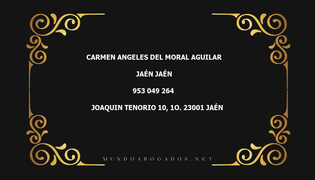 abogado Carmen Angeles Del Moral Aguilar en la localidad de Jaén