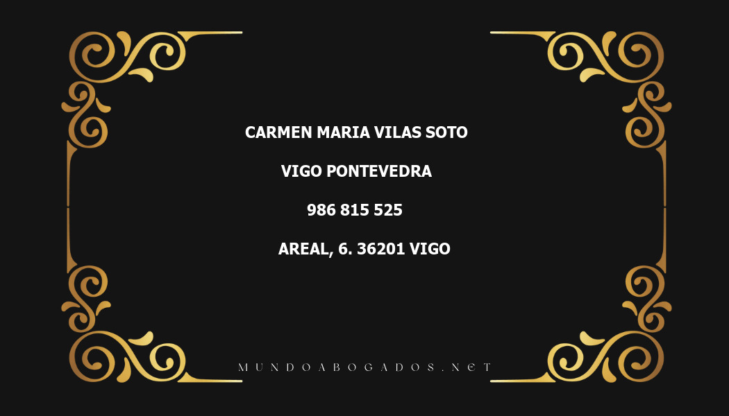 abogado Carmen Maria Vilas Soto en la localidad de Vigo