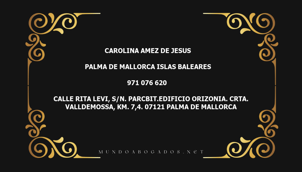 abogado Carolina Amez De Jesus en la localidad de Palma de Mallorca