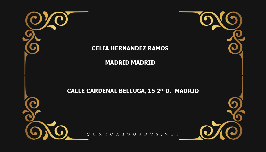 abogado Celia Hernandez Ramos en la localidad de Madrid