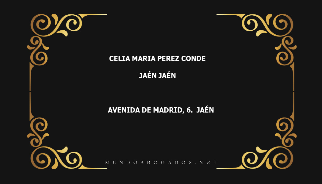 abogado Celia Maria Perez Conde en la localidad de Jaén