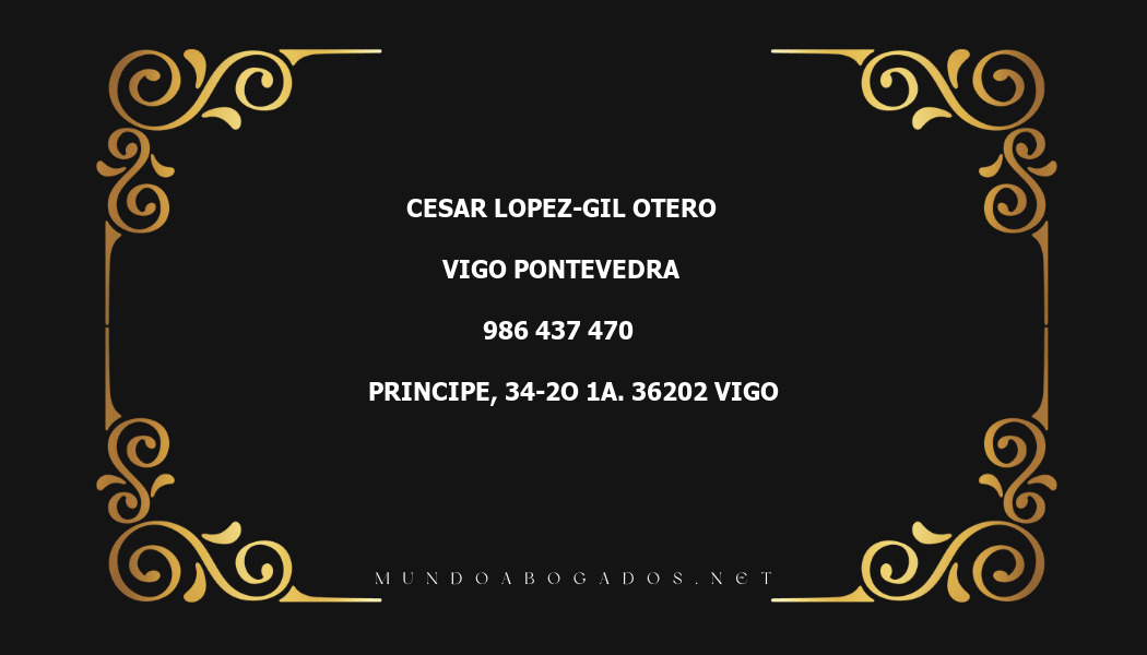 abogado Cesar Lopez-Gil Otero en la localidad de Vigo