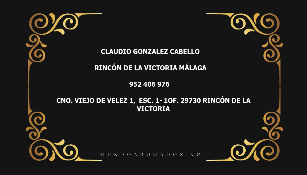 abogado Claudio Gonzalez Cabello en la localidad de Rincón de la Victoria