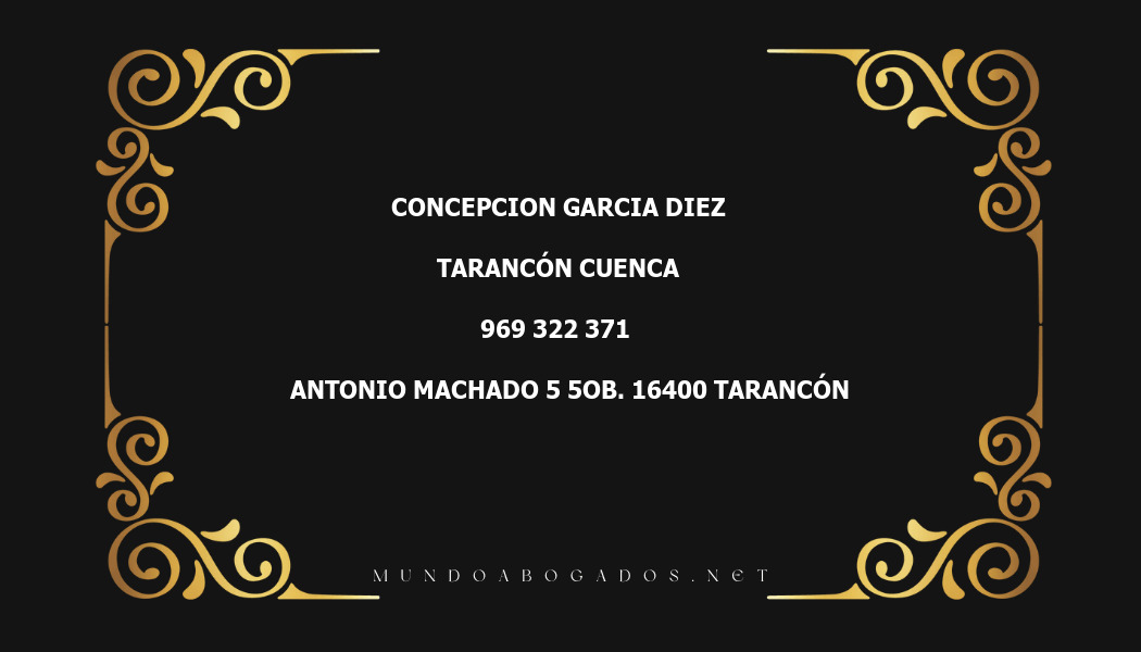 abogado Concepcion Garcia Diez en la localidad de Tarancón