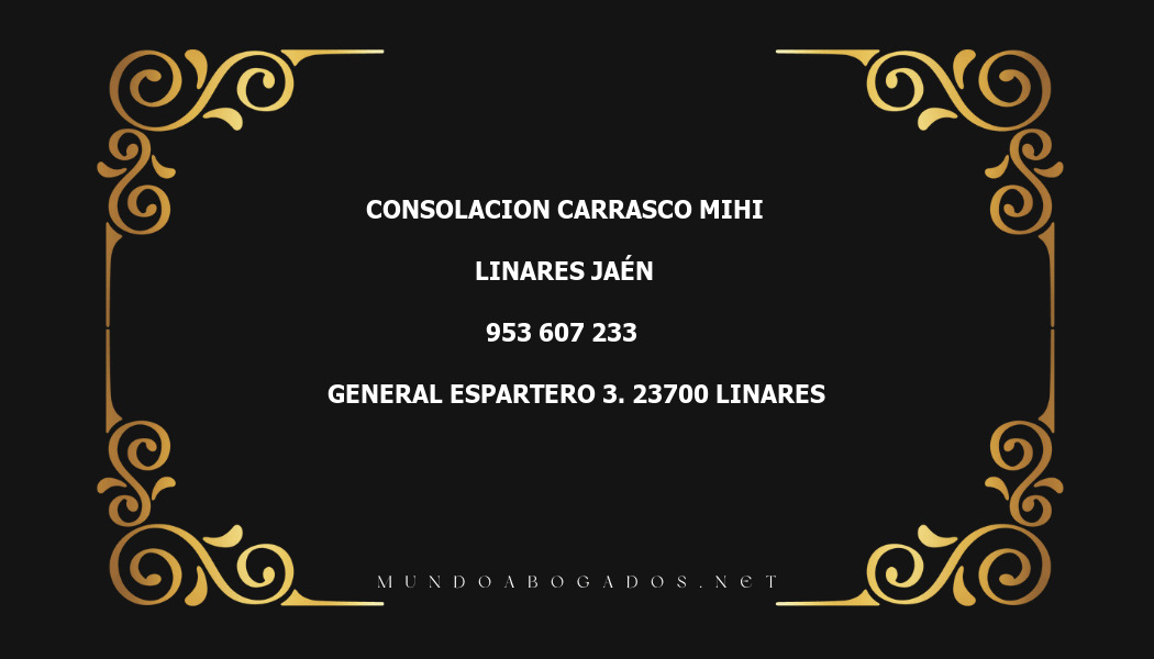 abogado Consolacion Carrasco Mihi en la localidad de Linares