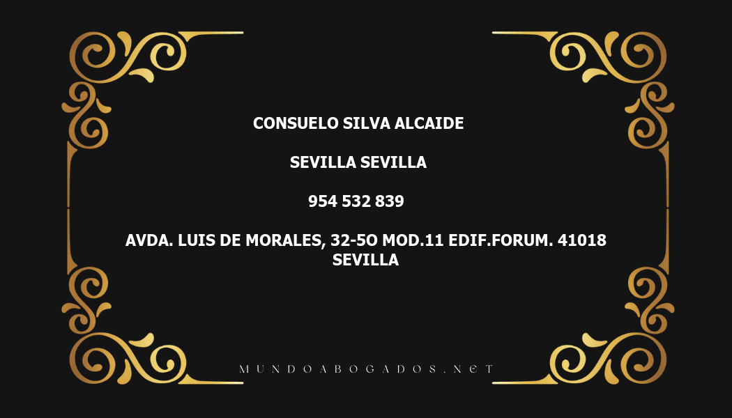 abogado Consuelo Silva Alcaide en la localidad de Sevilla