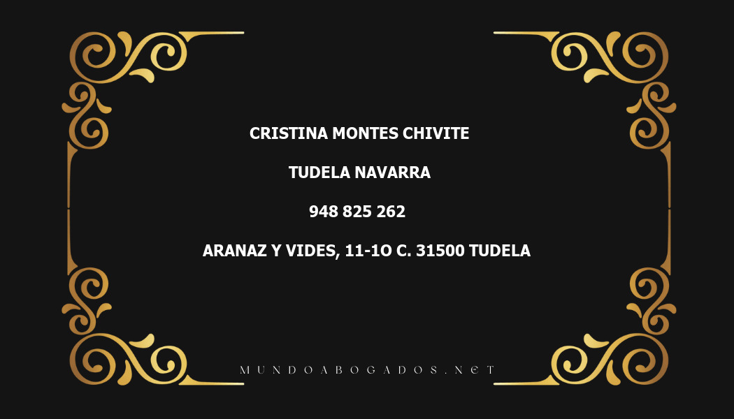 abogado Cristina Montes Chivite en la localidad de Tudela