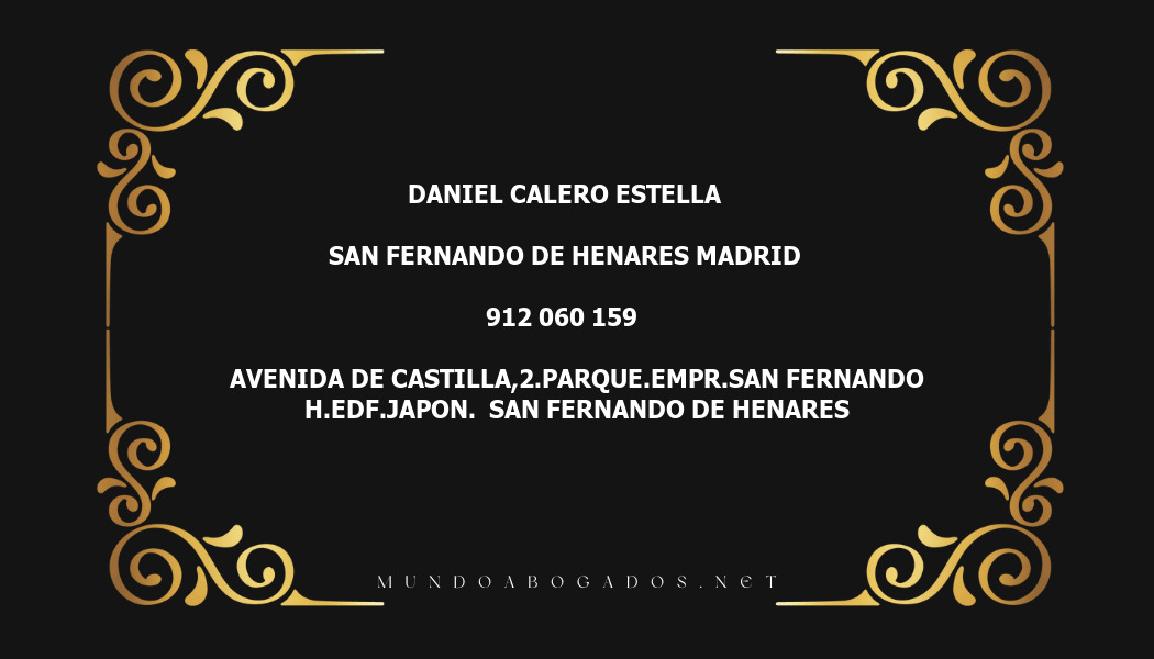 abogado Daniel Calero Estella en la localidad de San Fernando de Henares