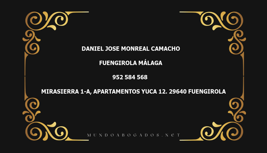 abogado Daniel Jose Monreal Camacho en la localidad de Fuengirola