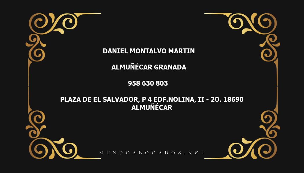 abogado Daniel Montalvo Martin en la localidad de Almuñécar