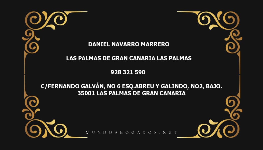 abogado Daniel Navarro Marrero en la localidad de Las Palmas de Gran Canaria