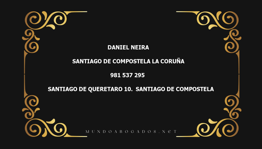 abogado Daniel Neira en la localidad de Santiago de Compostela