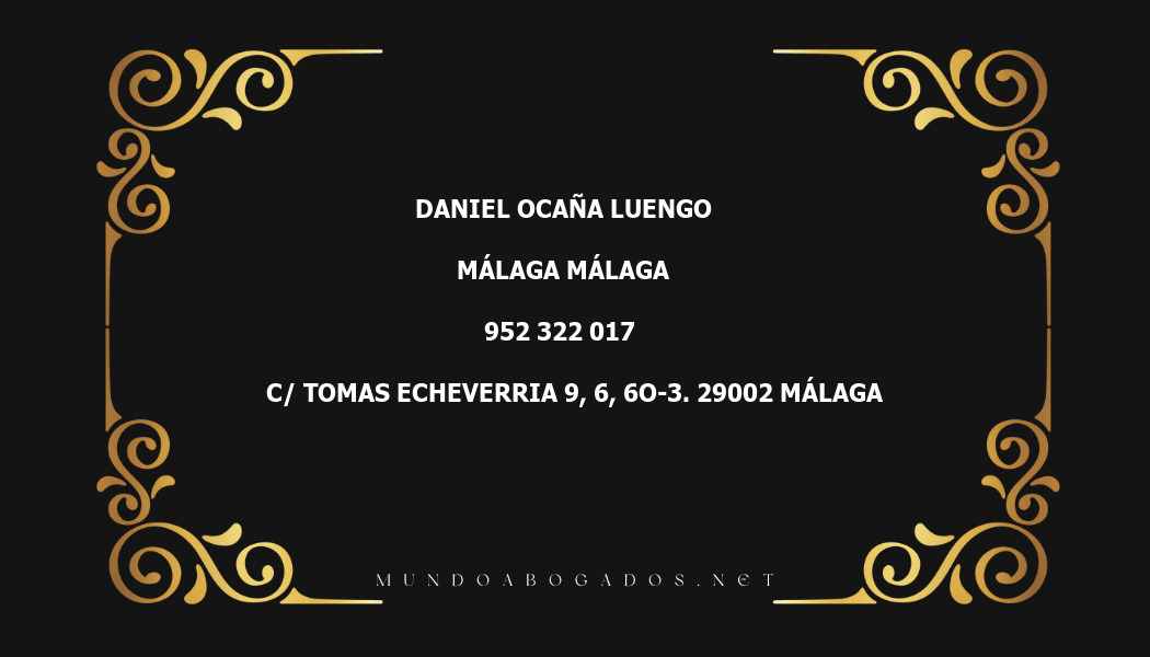 abogado Daniel Ocaña Luengo en la localidad de Málaga