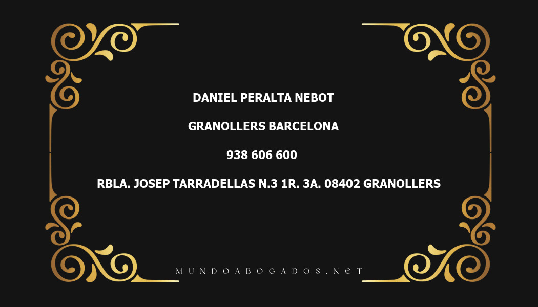 abogado Daniel Peralta Nebot en la localidad de Granollers