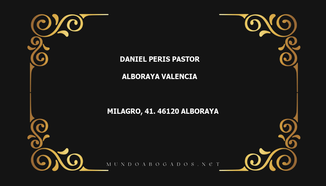 abogado Daniel Peris Pastor en la localidad de Alboraya