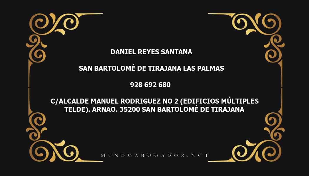 abogado Daniel Reyes Santana en la localidad de San Bartolomé de Tirajana