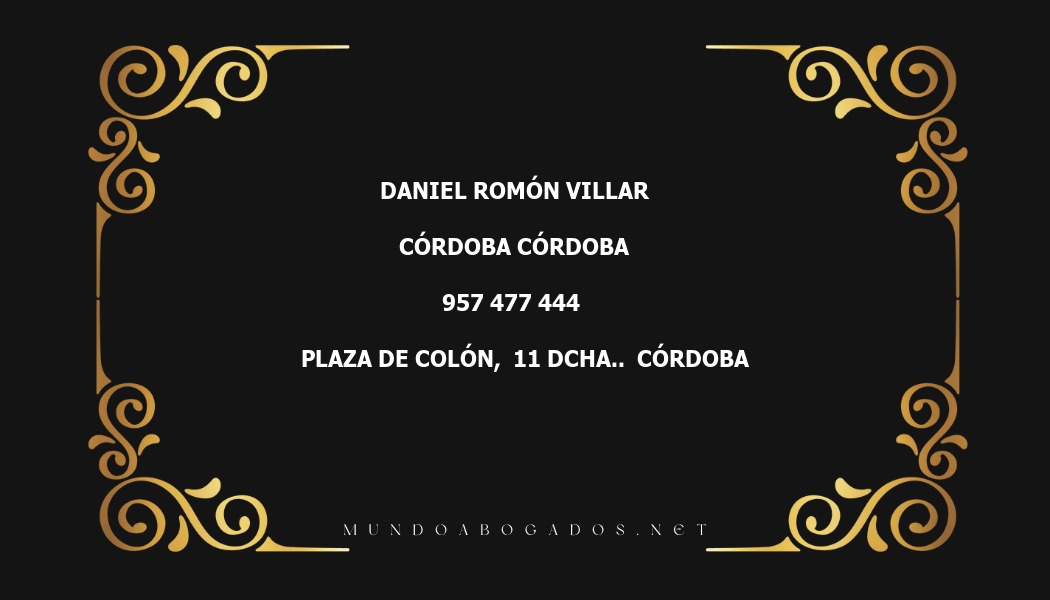 abogado Daniel Romon Villar en la localidad de Córdoba