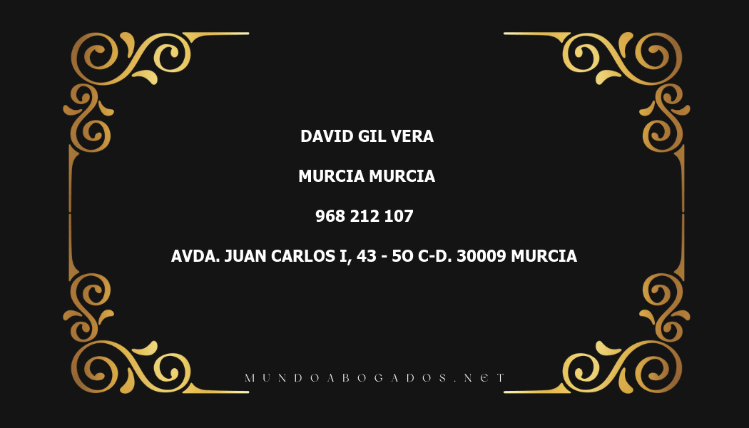 abogado David Gil Vera en la localidad de Murcia