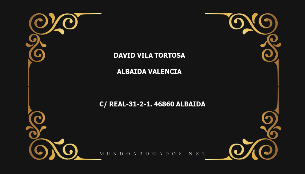 abogado David Vila Tortosa en la localidad de Albaida