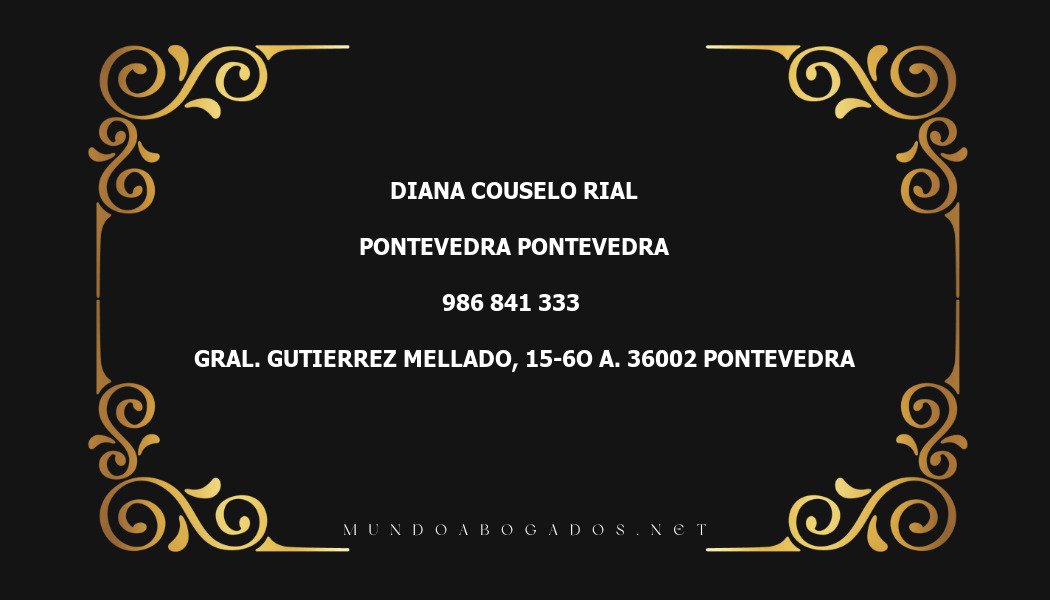 abogado Diana Couselo Rial en la localidad de Pontevedra