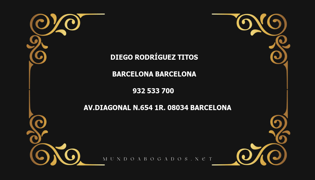 abogado Diego Rodríguez Titos en la localidad de Barcelona