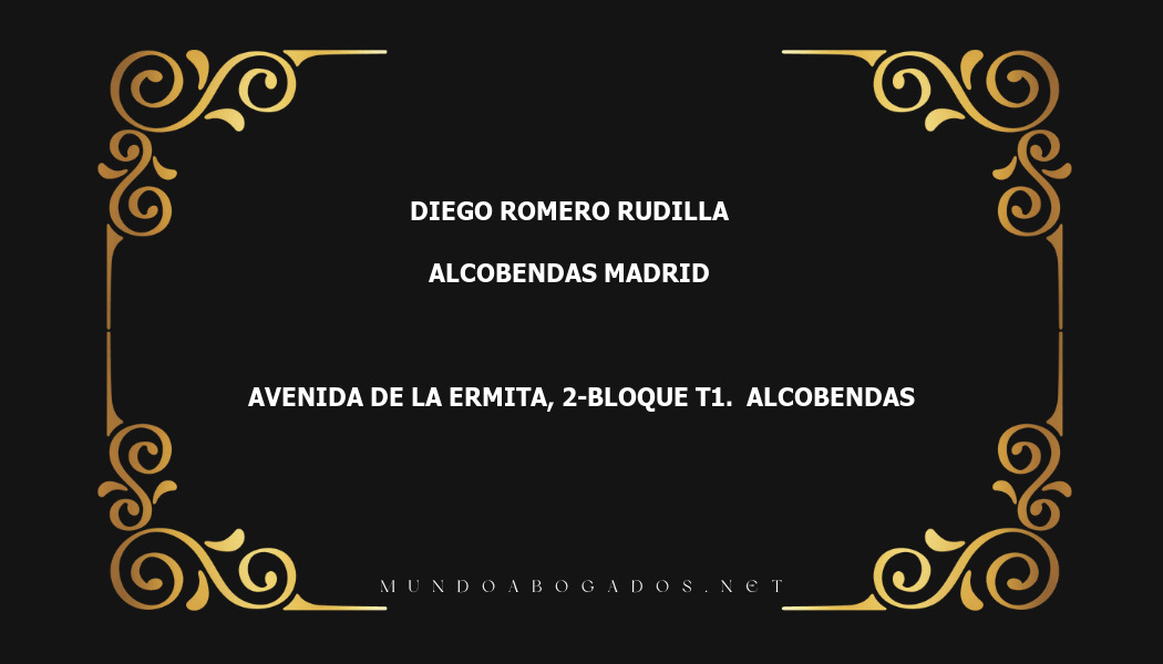 abogado Diego Romero Rudilla en la localidad de Alcobendas