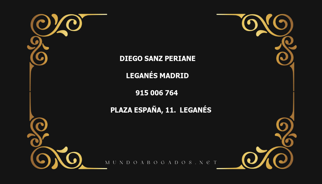 abogado Diego Sanz Periane en la localidad de Leganés