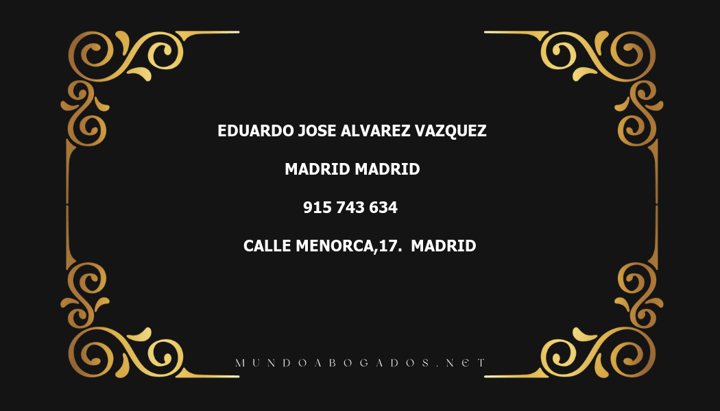 abogado Eduardo Jose Alvarez Vazquez en la localidad de Madrid