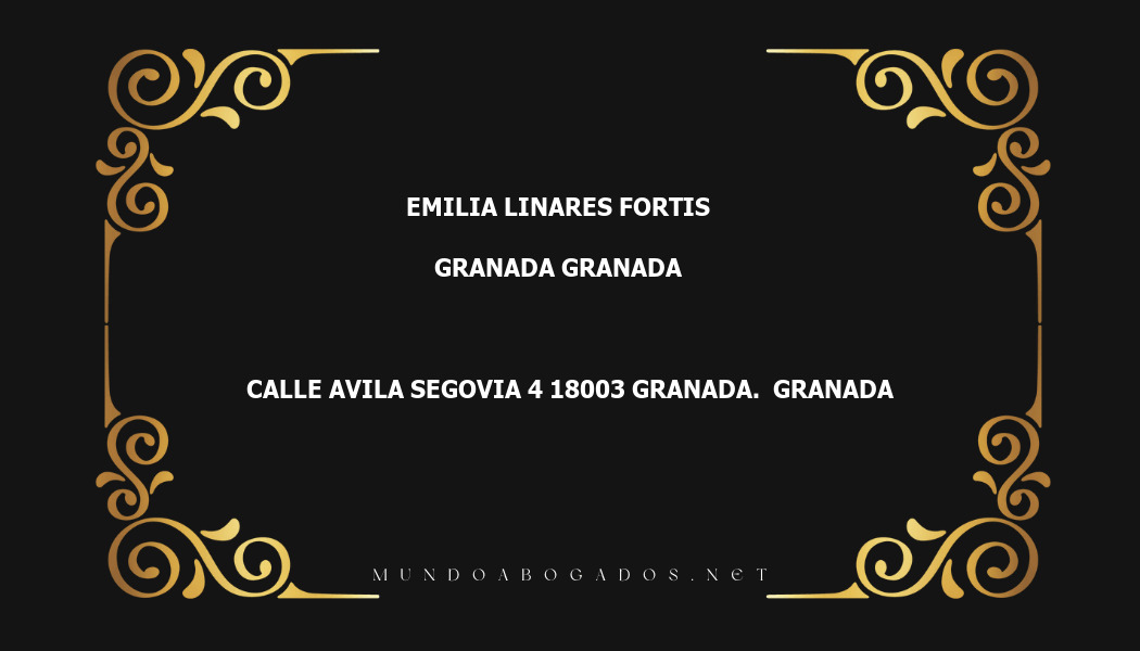 abogado Emilia Linares Fortis en la localidad de Granada