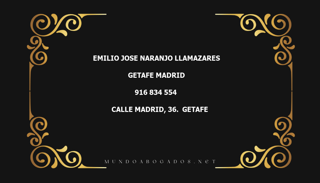 abogado Emilio Jose Naranjo Llamazares en la localidad de Getafe