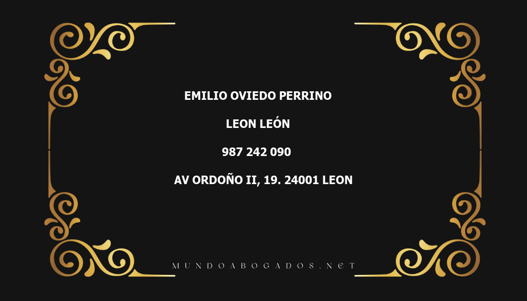 abogado Emilio Oviedo Perrino en la localidad de Leon