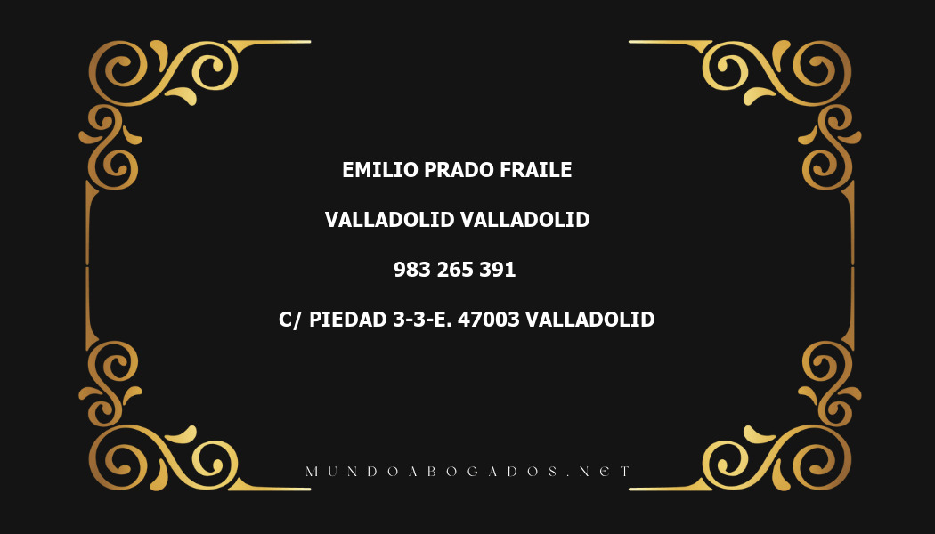 abogado Emilio Prado Fraile en la localidad de Valladolid