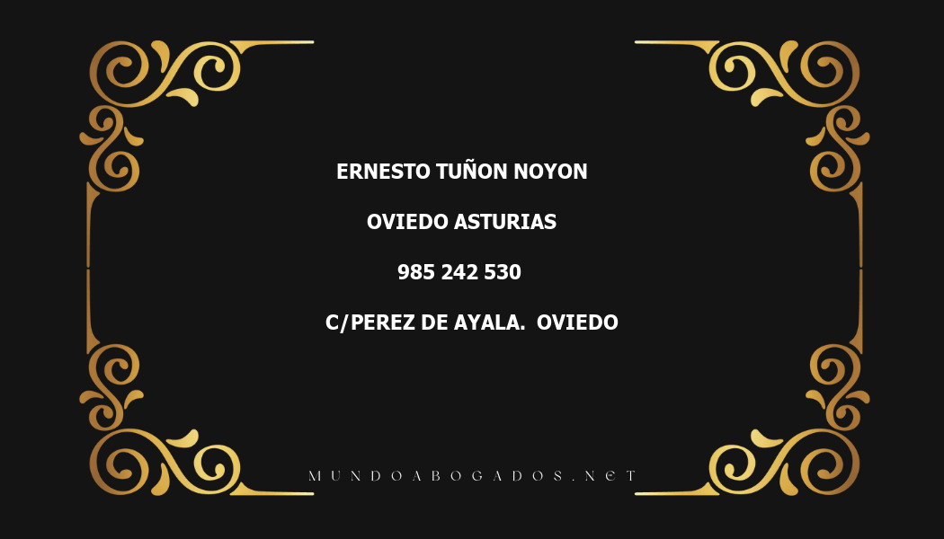 abogado Ernesto Tuñon Noyon en la localidad de Oviedo