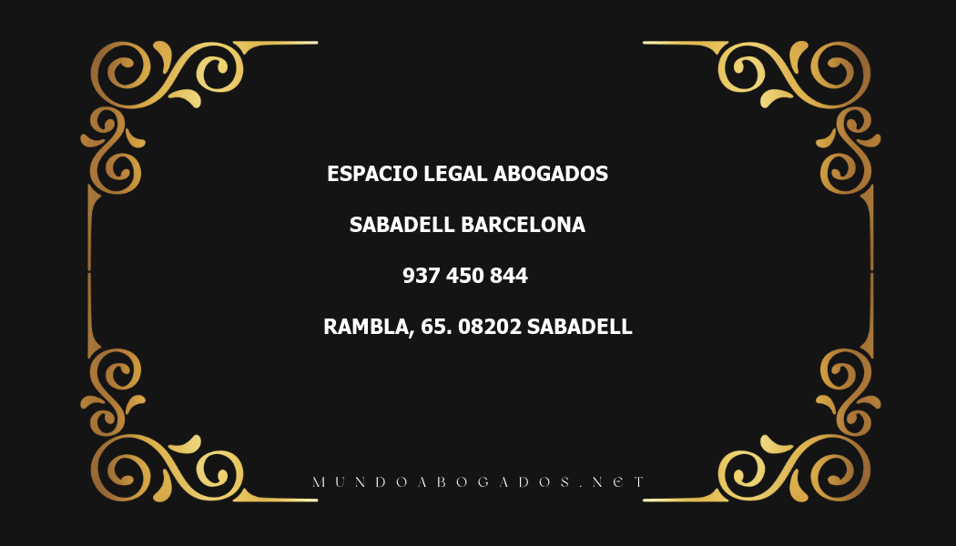 abogado Espacio Legal Abogados en la localidad de Sabadell