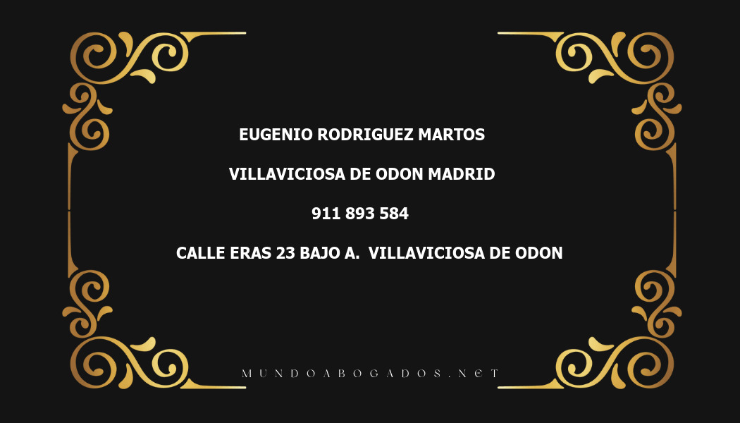 abogado Eugenio Rodriguez Martos en la localidad de Villaviciosa de Odon