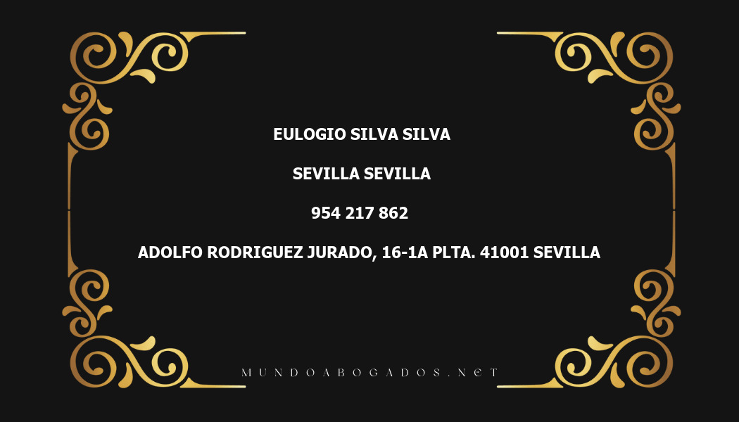 abogado Eulogio Silva Silva en la localidad de Sevilla