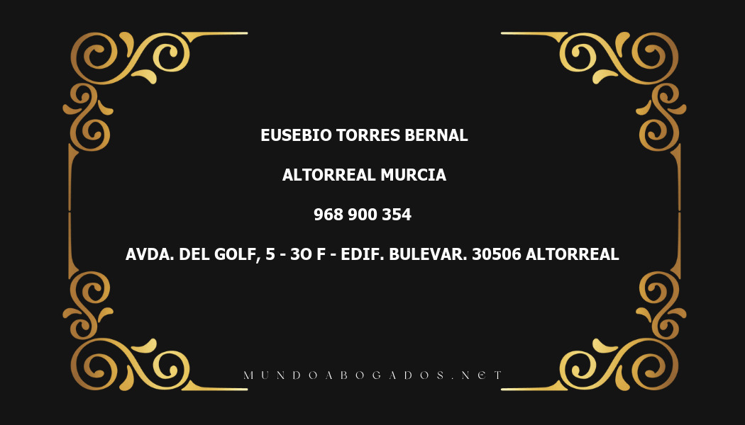 abogado Eusebio Torres Bernal en la localidad de Altorreal