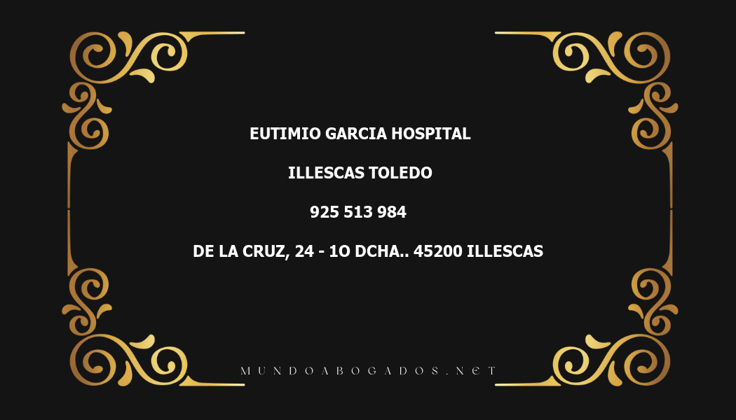 abogado Eutimio Garcia Hospital en la localidad de Illescas