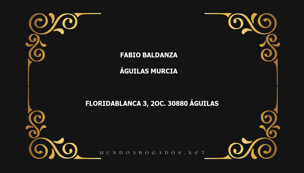 abogado Fabio Baldanza en la localidad de Águilas