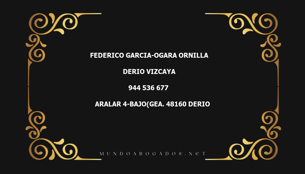 abogado Federico Garcia-Ogara Ornilla en la localidad de Derio