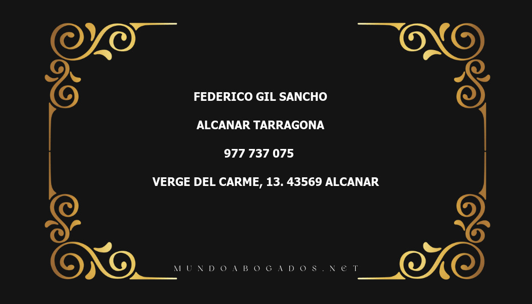 abogado Federico Gil Sancho en la localidad de Alcanar